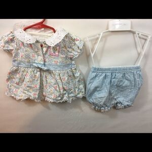 SomeBunny 2 Pc Set Top and Bloomer 0-3 mo